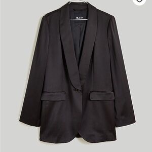 Madewell Satin Oversized Blazer